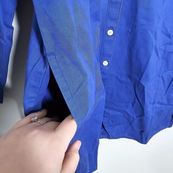 Madewell Mini Shirt Dress in (Re)generative Chino Button-Up Blue Women Small NWT - Picture 9 of 16